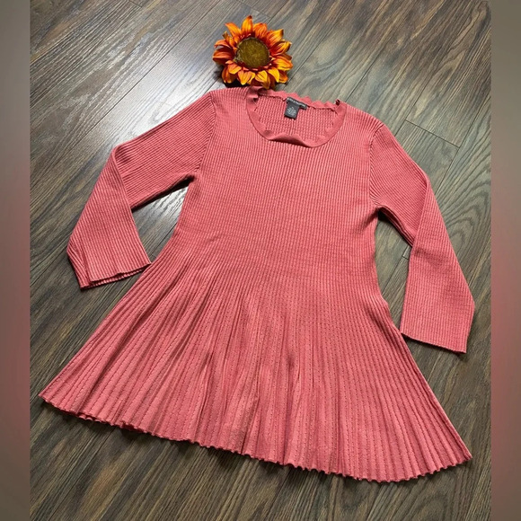 🦋B2G1🦋CHELSEA & THEODORE Babydoll Tunic Knit Sweater | XL | - Picture 4 of 8